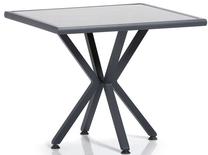 Lauko stalas Kalune Design Samara, juoda sp./pilka sp., 94 cm x 94 cm x 78 cm
