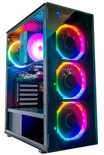 Стационарный компьютер Intop 5700X, DDR4 32 GB, SSD+HDD 250 GB 4 TB, Nvidia GeForce RTX 3050 6 GB GDDR6, Windows 11