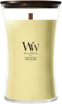 Свеча, ароматическая WoodWick Yuzu & Vetiver, 90 - 140 час, 609 г, желтый цв.