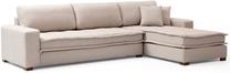 Kampinė sofa Hanah Home Lena 560ARE1209, šviesiai ruda sp., kairinė, 190 x 323 cm x 85 cm