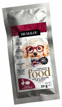 Sausas šunų maistas Dr Malou Adult, antiena/moliūgas, 0.010 kg