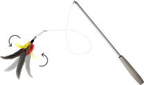 Žaislas ant pagaliuko katėms Karlie Twisty 521314, pilka sp., 40 cm