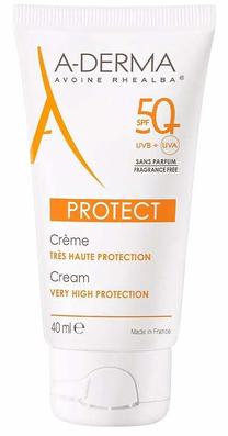 Kremas įdegio priežiūrai A-Derma Protect Fragrance Free SPF50+, 40 ml
