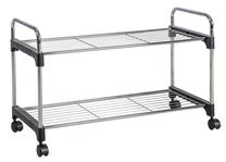 Batų lentyna Home4you Betsy 13982, juoda sp./chromo sp., 80 cm x 30.5 cm x 47.5 cm