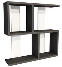 Sieninė lentyna Kalune Design Grace 550ARN1444, antracito sp./balta sp., 45 cm x 50 cm x 19.6 cm