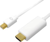 Vads Logilink Mini DisplayPort to HDMI HDMI, Displayport, 2 m, balta krās.
