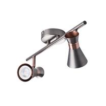 Lampa griesti Kanlux Mileno 29115, GU10, 2 x 10 W, pelēka krās. / pelēka krās.