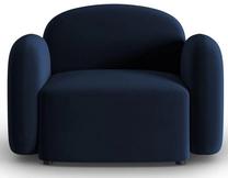 Krėslas Micadoni Home Blair Velvet, tamsiai mėlyna sp., 119 cm x 87 cm x 80 cm