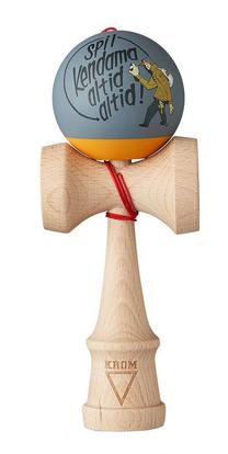 Кендама Krom Kendama Spil Altid, коричневый цв./oранжевый цв./серый цв.