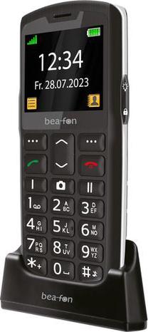 Telefons ar pogām Beafon SL260, melns krās.