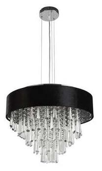 Valgusti rippuv Searchlight Glamour 50818-5BK, G9, 5 x 33 W, läbipaistev v./must v. / must v.