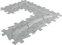Сенсорный массажный коврик ASKATO Snake 116723, 30 см x 30 см, 6 шт, серый цв.