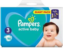 Sauskelnės Pampers Active Baby, 3 dydis, 10 kg, 90 vnt.