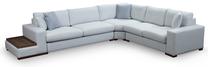 Kampinė sofa Hanah Home Loop 23, šviesiai ruda sp., 363 x 95 cm x 85 cm
