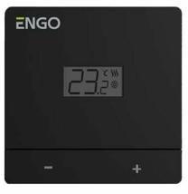 Termostats Engo Controls, stiprināms uz virsmas, melna krās., 8 cm, 5 - 35 °C