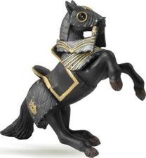 Фигурка-игрушка Papo Knight Armour Horse 401336, 14 см, золотой цв./черный цв.