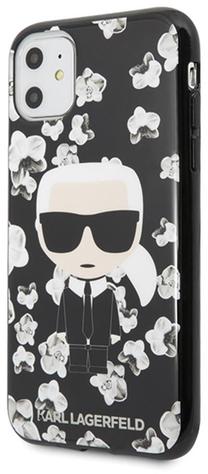 Telefona vāciņš Karl Lagerfeld, melna krās., Apple