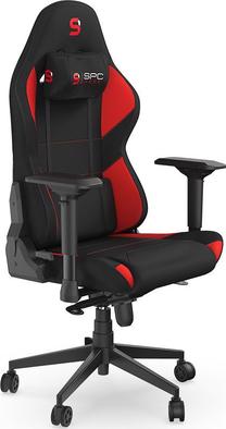 Игровой стул Spc Gear SR600F, 50 x 56, черный цв./красный цв.