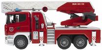 Žaislinė gaisrinė mašina Bruder Scania R-Series Fire Engine With Water Pump 03590, 1:16, balta sp./raudona sp.