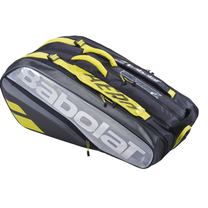 Teniso krepšys Babolat Pure Aero VS X9, juoda sp./geltona sp./pilka sp.