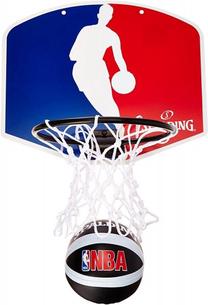 Piekarināms basketbola dēlis ar stīpu Spalding NBA Miniboard, Ar bumbu, 29 cm