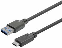 Провод Vivolink USB Type-A Male, USB Type-C Male, 12.5 м, черный цв.