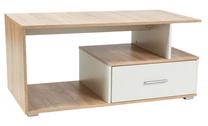Žurnalinis staliukas Modern Sia, ąžuolo sp./balta sp., 110 cm x 50 cm x 55 cm