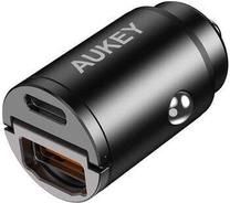 Automobilinis įkroviklis Aukey, USB/USB-C, juoda sp.
