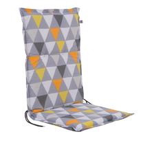 Lauko kėdės pagalvėlė Patio Malezja Niedrig H035-13PB, oranžinė sp./pilka sp., 100 x 46 cm