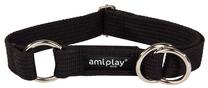Kaklasiksna suņiem Amiplay Cotton, melna krās., 450 - 850 mm x 30 mm, XXL