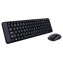 Prekė su pažeista pakuote. Belaidis klaviatūros ir pelės komplektas Logitech MK220 INT, EN, juoda sp.