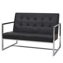 Sofa VLX 2-Seater 245527, juoda sp., 78 x 114 cm x 81 cm