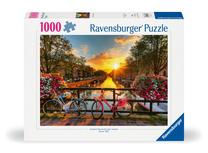 Dėlionė Ravensburger Bicycles In Amsterdam, 50 cm x 70 cm, 1000 vnt., įvairių spalvų