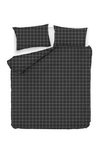 Patalynės užvalkalų komplektas Mijolnir Piga 162ELR9847, juoda sp./pilka sp., 50 x 70 cm, 200 x 220 cm