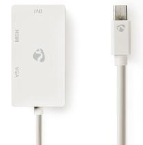 Vads Nedis Mini DisplayPort male, VGA female, 0.2 m, balta krās.