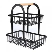 Serviravimo padėklas King Hoff KNFF3287, 27 cm x 29 cm, 17.5 cm, Juoda sp.
