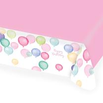 Скатерть Happy Birthday, 120 x 180 cm, белый цв./розовый цв., 120 см