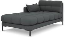 Sofa Micadoni Home Mamaia Chaise Longue, tamsiai pilka sp., kairinė, 185 x 102 cm x 75 cm