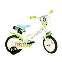 Vaikiškas dviratukas su papildomais ratukais, vaikų Dino Bikes Bluey Bluey 612L-BL, mėlyna sp./žalia sp., 12"
