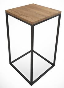 Kafijas galdiņš Kalune Design Pure, ozola krās./melns krās., 35 cm x 35 cm x 62 cm