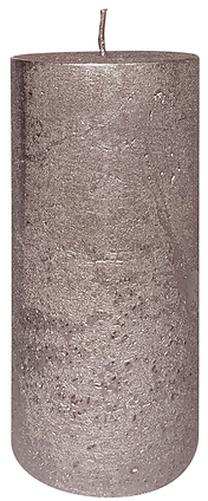 Žvakė, cilindrinė Rustic Metallic, 75 h, aukso sp.