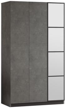 Spinta Kalune Design HM1 RG, antracito sp./pilka sp., 50 cm x 103.8 cm x 183.8 cm, su veidrodžiu
