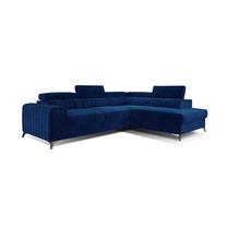 Kampinė sofa Laurence Kronos 09, tamsiai mėlyna sp., dešininė, 205 x 278 cm x 92 cm