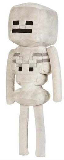 Mīkstā rotaļlieta Jinx Minecraft Skeleton, balta krās., 25 cm