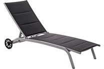 Lauko gultas Ibiza 841179, sidabro sp./juoda sp., 192 cm x 67 cm x 30 cm