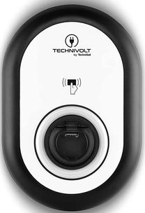Elektromobiļu uzlādes stacija TechniSat Technivolt 100, 0 m, 11 kW, melna krās.