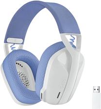 Bezvadu spēļu austiņas Logitech G435, balta krās.
