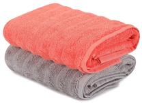 Vannas dvieļu komplekts Beverly Hills Polo Club Hand Towel Set 406, rozā krās./pelēka krās., 90 cm x 50 cm, 2 gab.