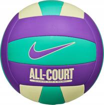 Волейбольный мяч Nike All Court Deflated Purple, 5 размер, белый цв./зеленый цв./фиолетовый цв.