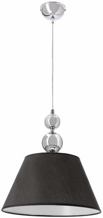 Lampa griesti Candellux Lighting Aral 31-47632, E27, 1 x 60 W, melna krās. / sudraba krās., 35 x 35 cm